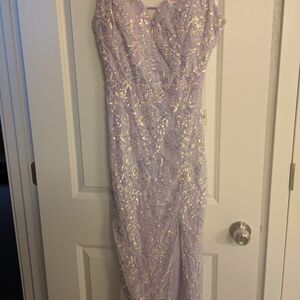Windsor Lavender Iridescent Sequin Dress